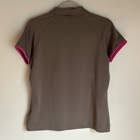 NIKE Polo Top Womens Medium GOLF Dri-Fit Activewear Short Sleeve Sport Blouse - Picture 4 of 8